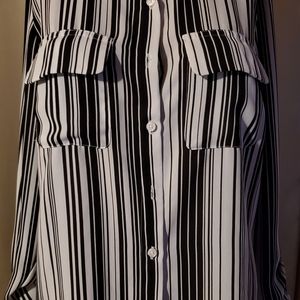 Black & White Stripe Blouse